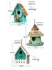 Xianci Outdoor Vogelhaus aus Massivholz: Garten-, Hof- oder Balkondekoration Ornament.