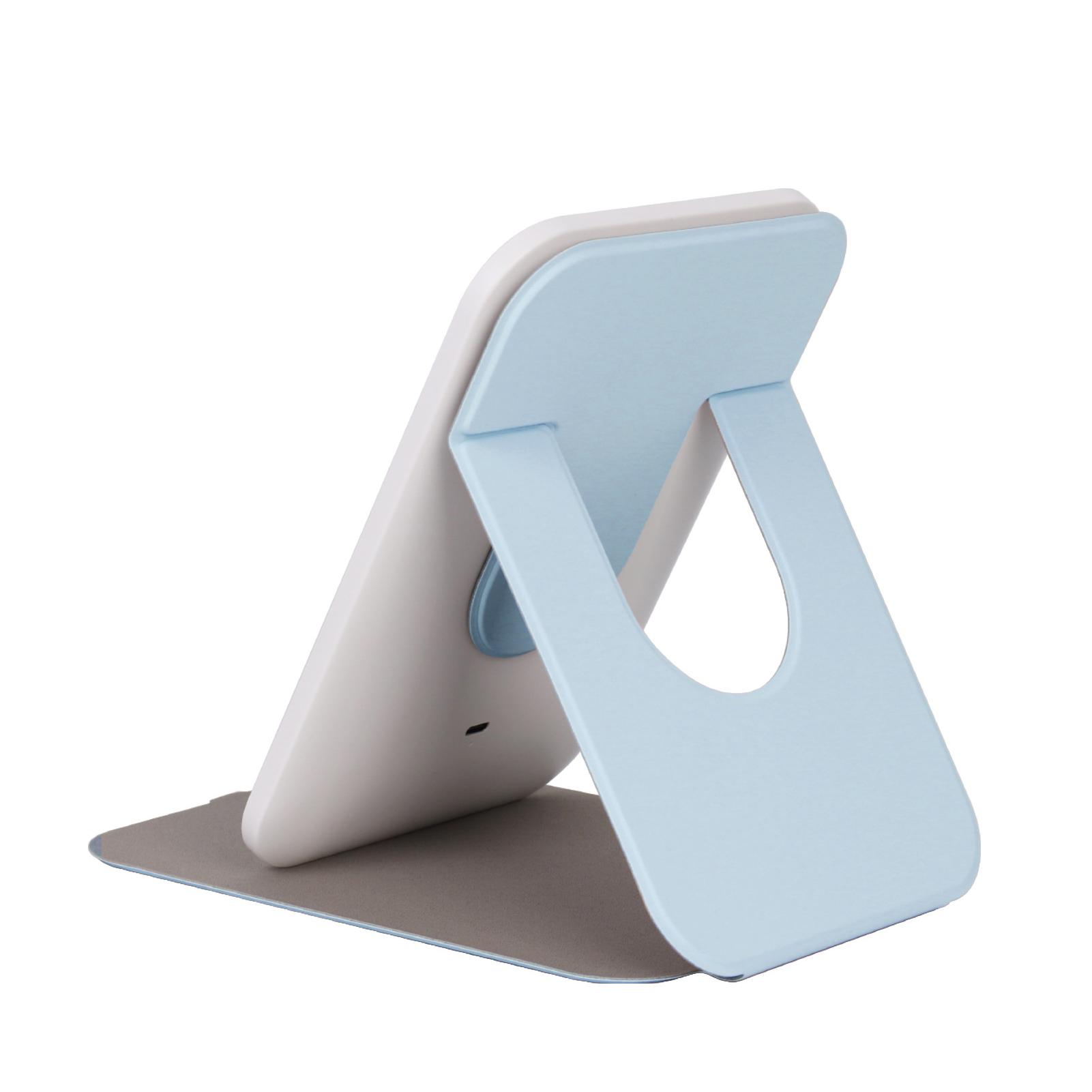 

Светодиодное зеркало для макияжа, портативное и прозрачное, с интеллектуальным сенсорным затемнением, зеркало для макияжа синий