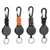 Retractable Rope Carabiner Keychain Telescopic Paracord Braided Keychain Backpack Buckle Outdoor Carabiner Hook Durable