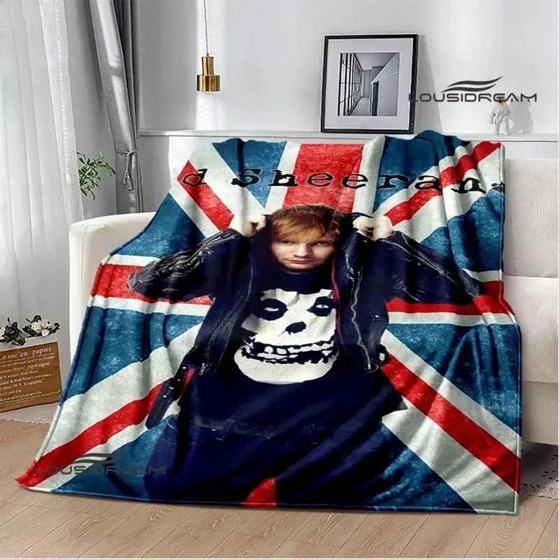 Sänger Ed Sheeran bedruckte Decke Warme Flanelldecken Weiche und bequeme Decke Bettwäsche Decken für Betten Geburtstagsgeschenk