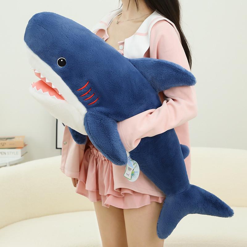 Adorable 80cm Soft Plush Great White Shark Doll Perfect For Children Gift And Decor