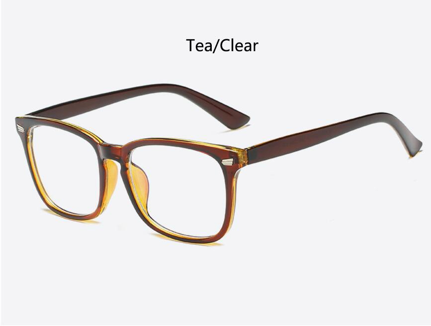 Sexy Purple Square Glasses Frame Clear Lens Myopia Nerd Black Sunglasses Fake Designer Eyewear for Women