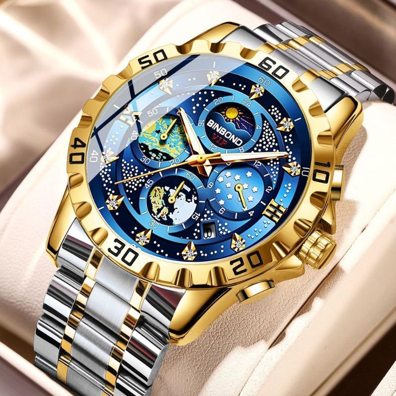 Binbang BINBOND fashionable multi-functional waterproof men's quartz watch