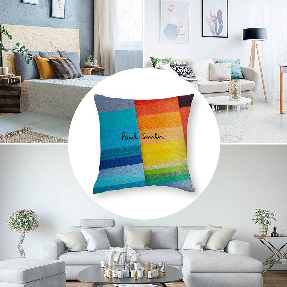 Art P-PaulS-s S-SmithS Pillow Case Short Plush Double-sided Print Square Throw Pillow Covers Sofa Home Cushion Decor