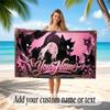 Fantasy Magic Theme Soft Beach Towel Personalized Custom Name Text Towel Portable for Beach Pool Travel