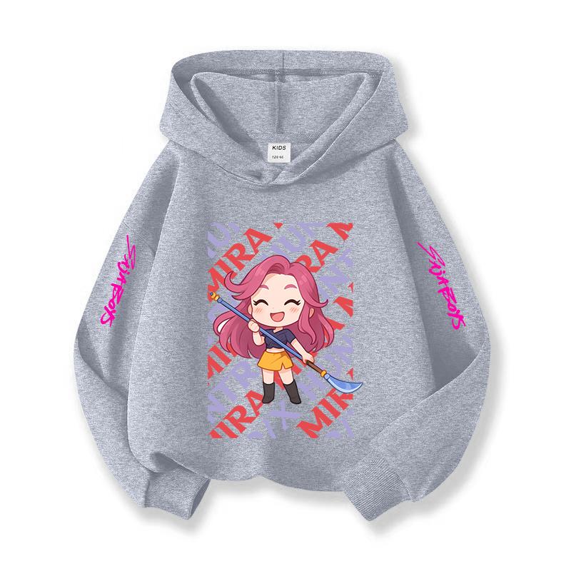 Kpop Halloween Kids Hooded Sweatshirt Christmas Casual Wear Korean Style Cozy Top For Children Girls Boys Holiday Gift