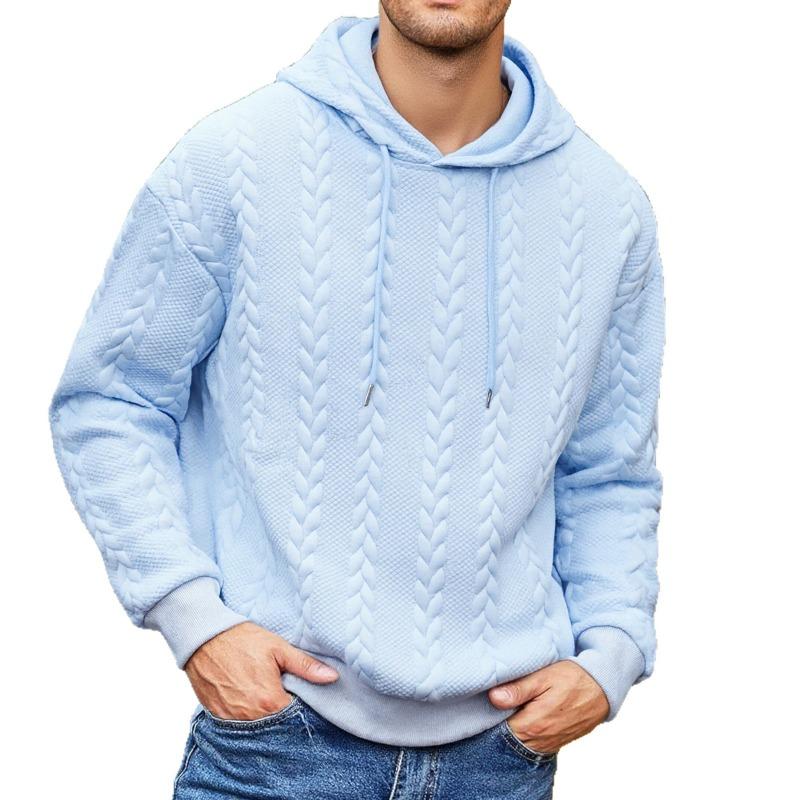 Men's Solid Color Hoodie Casual Fashion Hooded Sweatshirt Versatile Long Sleeve Tops for Men, Multiple Colors Available