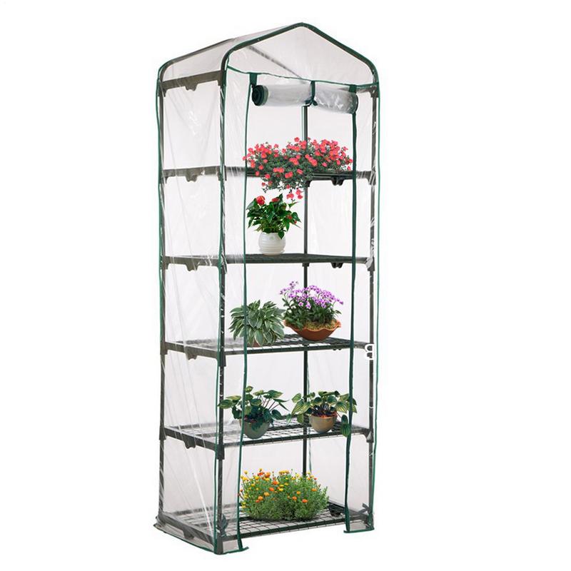 Garden House Mini Portable Garden Green House Warm Greenhouse Flower Plants Green House PVC Cover Without Iron Rack