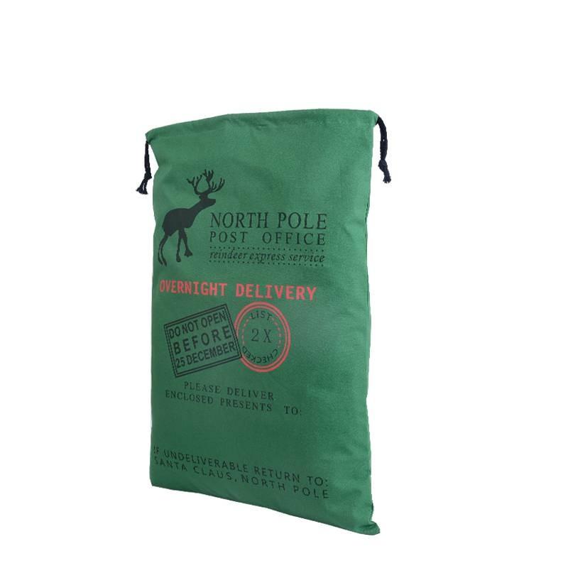 Large Merry Canvas Christmas Santa Sack Xmas Stocking Reindeer Gift Storage Bag