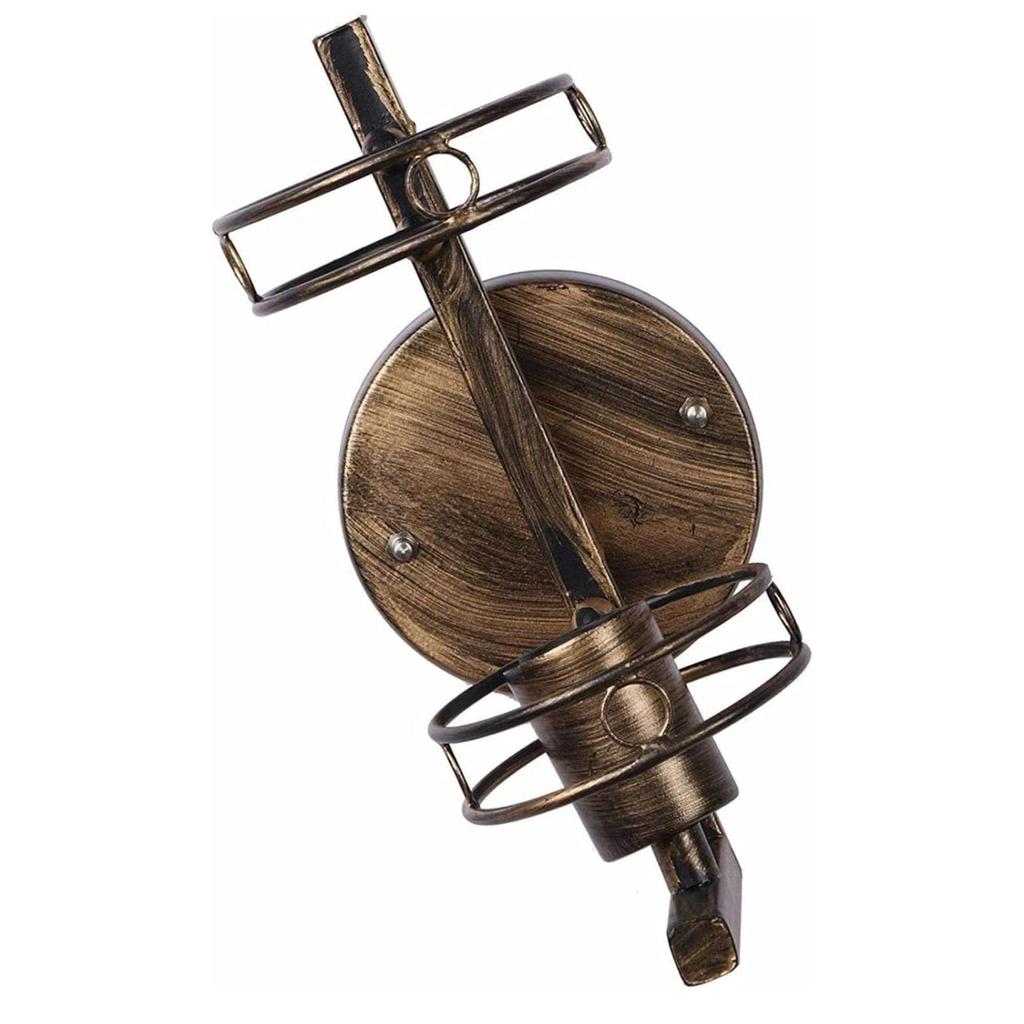 Wall Sconce Antique Wine Bottle Lamp (Without Bulb)|Vintage Style Wall Mount Light Fixture|Wall Light for Home (Pack of 1),Metal
