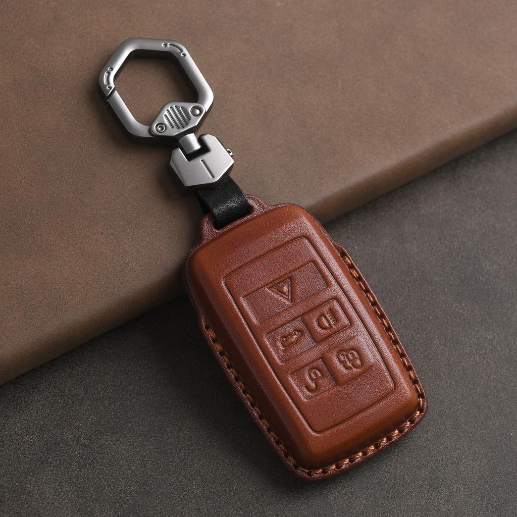 Funda para Llave de Coche, Adecuada para Land Rover, Funda para Llave de Coche New Range Rover Sport, Cuero Genuino, Primera Capa de Piel de Vaca