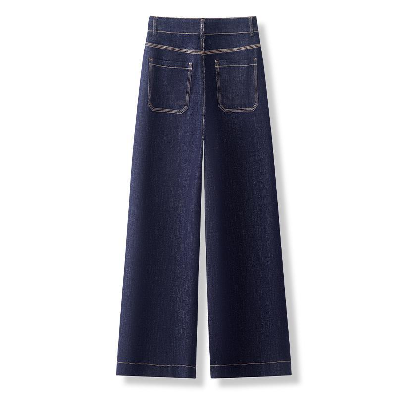 High waist wide leg jeans women's straight mopping trousers are thin, loose and versatile autumn casual fashion new