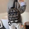 Foreign-Style Plaid Boys And Girls Backpack Cute Kitten Star Student Schoolbag Children'S Backpack