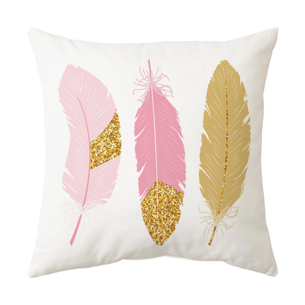 New Pink Pillow Feather Pillow Cover Home Sofa Bed Head Pillow Cover Cushion Cushion Cover