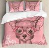 3pcs Bedding Set Dog Pug Cartoon Home Textile Duvet Cover Pillow Case Boy Kid Teen Girl Bedding Covers Set