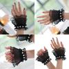 Elegant Pearl Decors Hand Sleeves Ruffle Lace Arm Sleeves Korean Wrist Cuffs For Weddings Parties And Photography