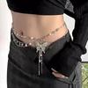 Dainty Butterfly Pendant Multiayer Waist Chain Necklace Elegant Body Chain Party Jewelry Gift