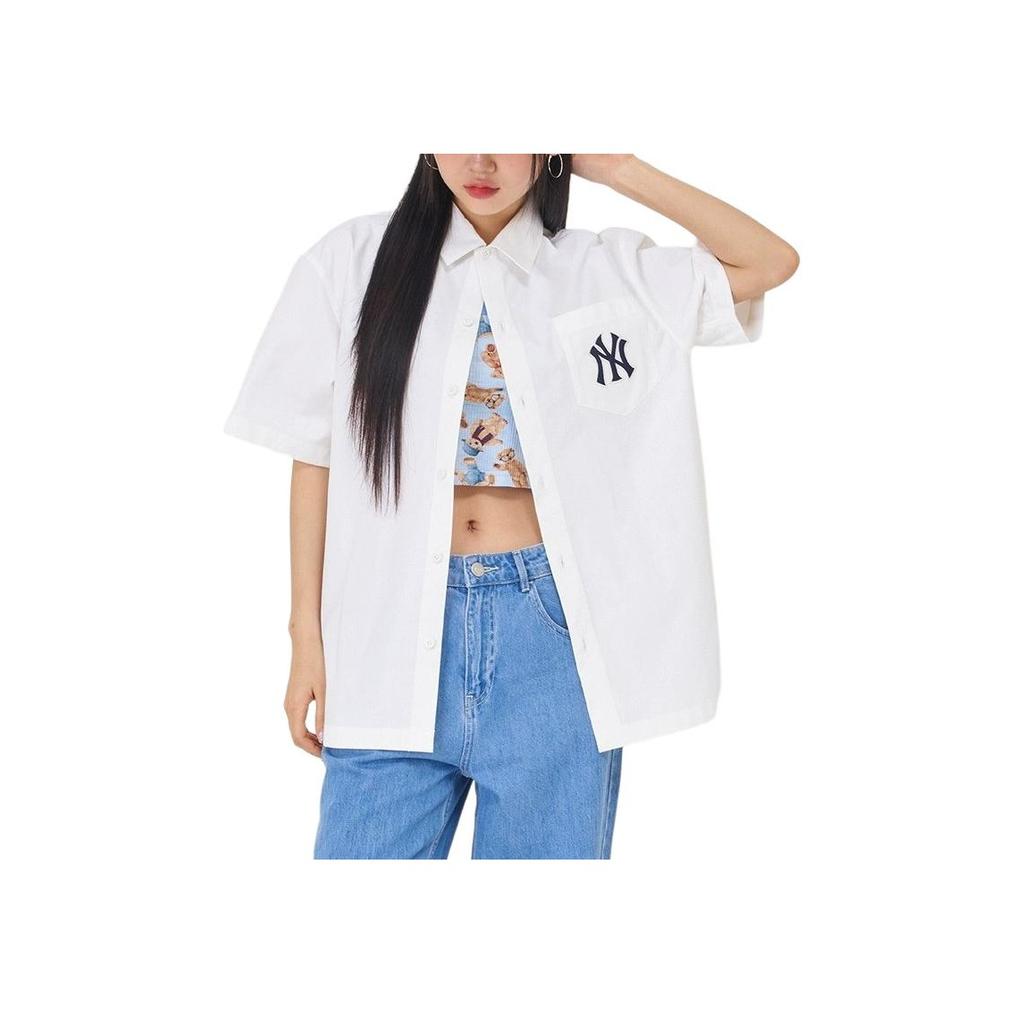 New MLB New York Yankees SS24 Shirt Unisex Ecru 3AWSV0343-50WHS