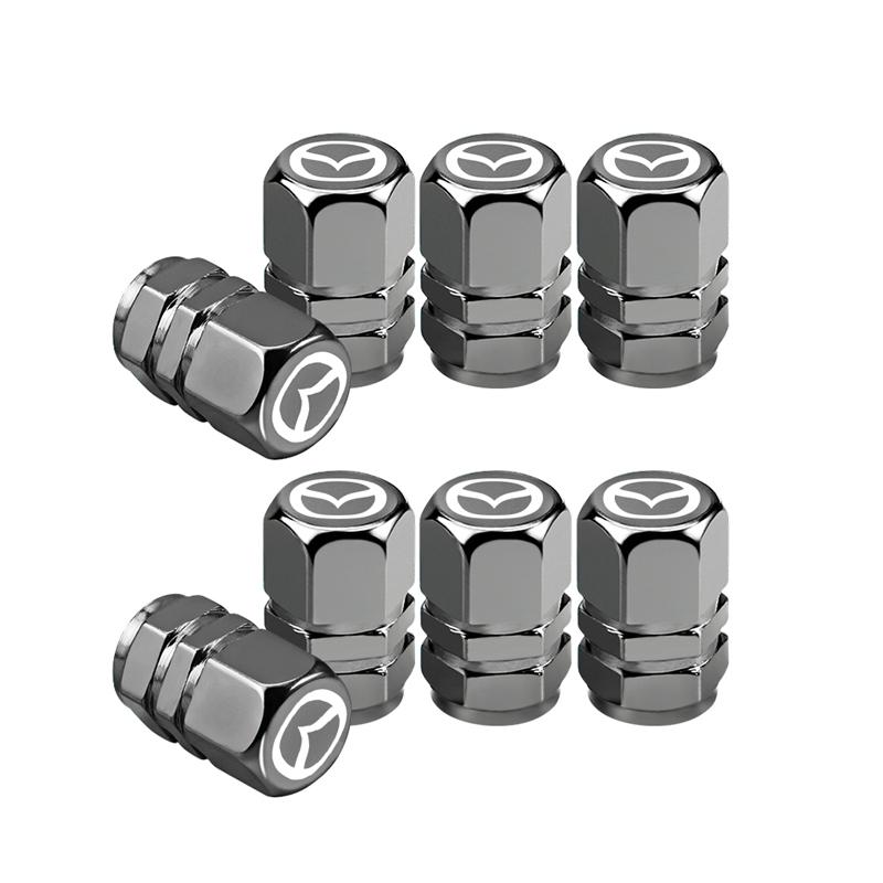 4/8Pcs Car Wheel Tire Valve Stem Cover Dustproof Cap Accessories For Mazda 2 3 6 5 Atenza CX3 CX5 MX5 CX7 Axela CX30 CX90 CX60 C HTYJ