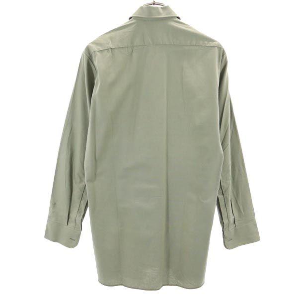 VINTAGE 60s Long sleeve euro work shirt 36 khaki Men's Used