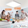 Square Tuya Smart LED Ceiling Lamp APP Remote Control Wood Grain Voice Control Alexa Dimmable Lustre Lights for Living Room