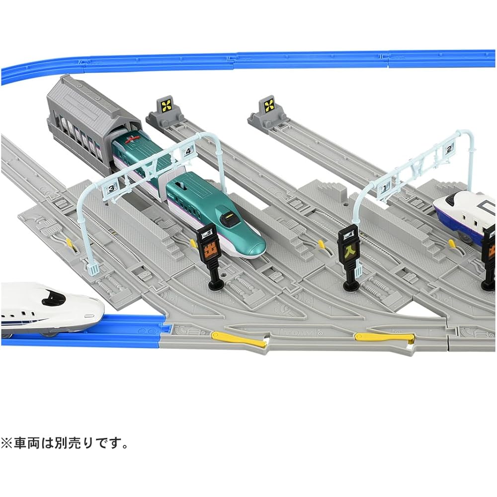 TAKARA TOMY Plarail Vehicle Station Track Set with Train Cars and Accessories