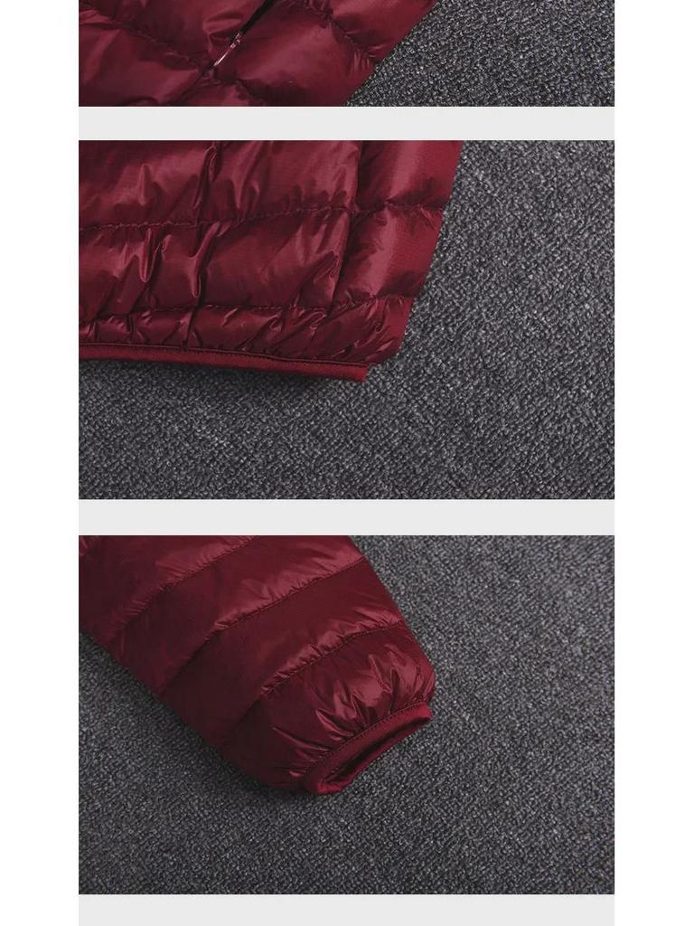 Herren Kapuzen Slim Fit Leichte Daunen Baumwolljacke - Kurz, Dünn, Lässig, in Großen Größen