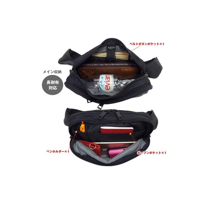 Porter Flash Waist Bag Yoshida Kaban Body Bag Porter Flash Men's/Women's (Black/BLK) 25x15x6cm