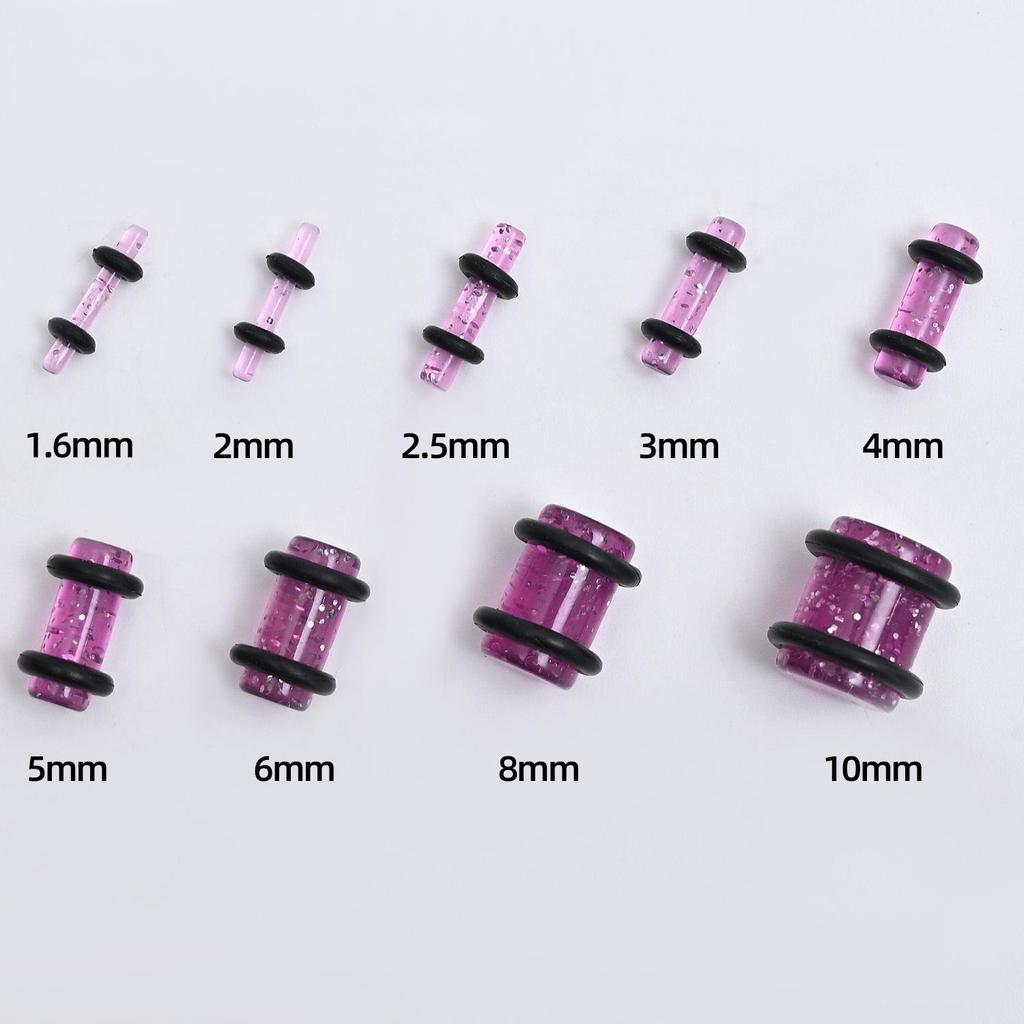 Acrylic Heart & Triangle Ear Plugs – Colorful Piercing Jewelry In Multiple Sizes