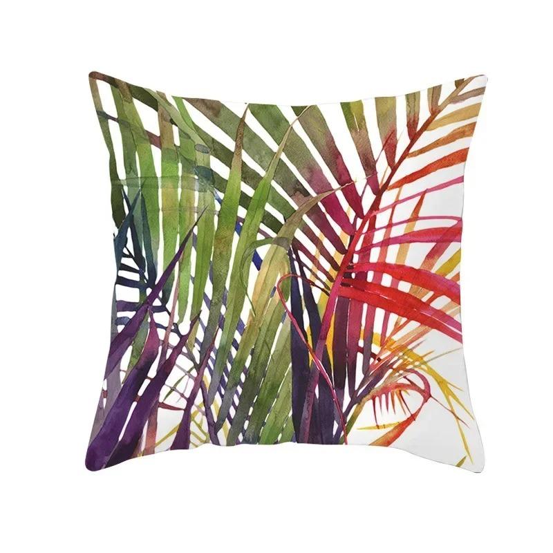 Summer Tropical Plants Summer Green Leaves Pillowcase Bedroom Living Room Sofa Decoration
