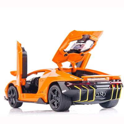 1:32 Lamborghini LP770 Araba Modeli Oyuncak, Ses ve Işık ile Geri Çekin Araba Çinko Alaşım Oyuncaklar Çocuklar için Erkek Kız Hediye