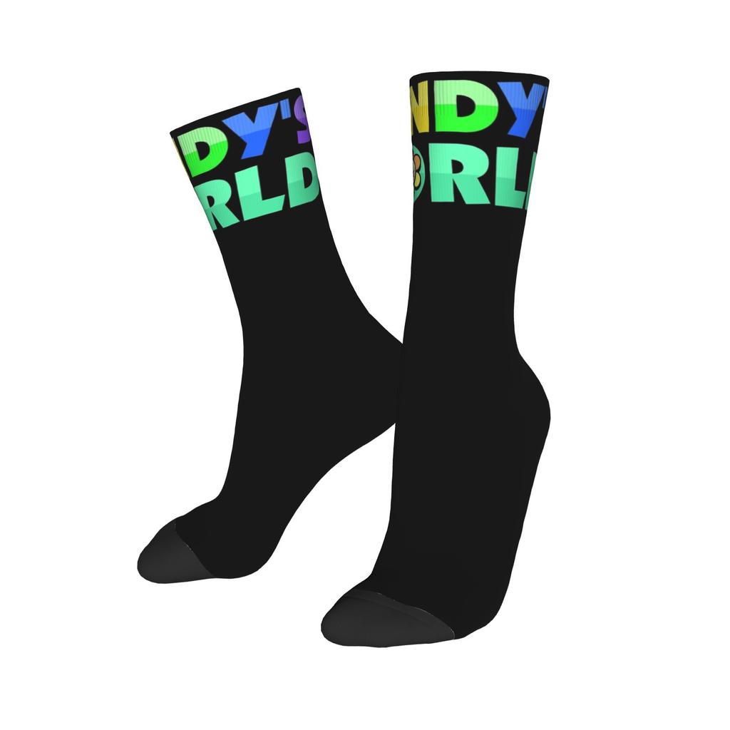 Stylish Women Men Crew Socks Brightney Cartoon Merch Comfortable Dandy's World  Breathable Stockings