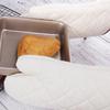 2Pcs White Cotton Oven Mitts Heat Resistant Non Slip Textured Surface for Cooking Baking Grilling Microwave Toast Soup Safety