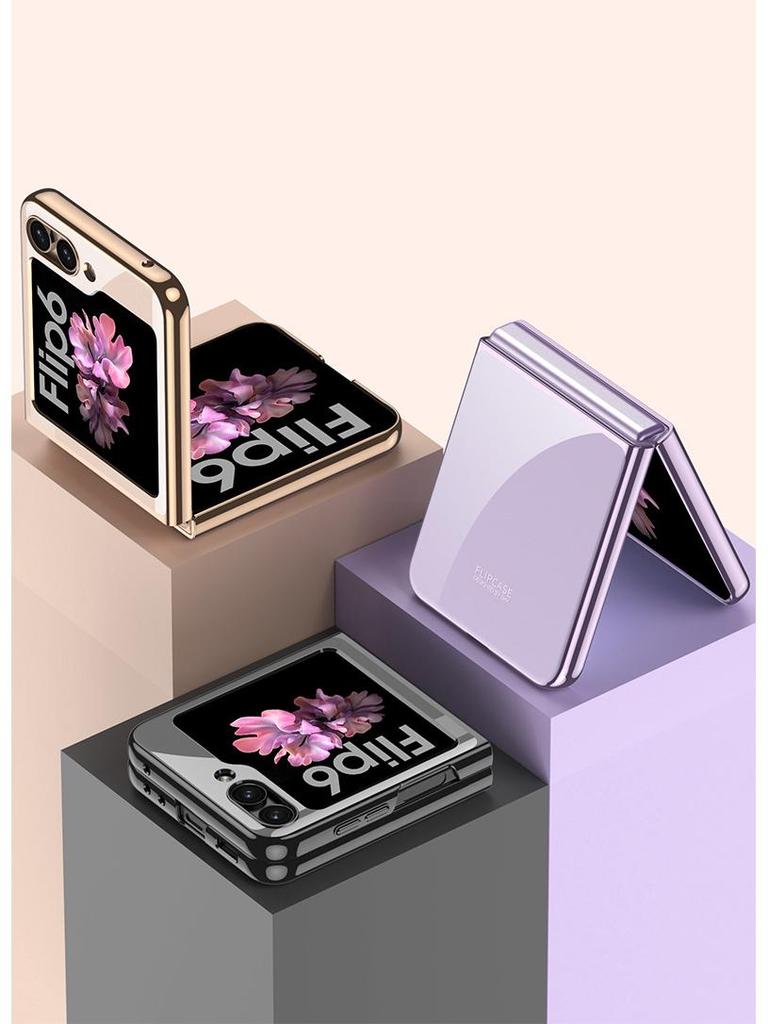 Samsung Z Flip6 Electroplated Transparent Ultra-Thin Anti-Drop Case for Foldable Screen