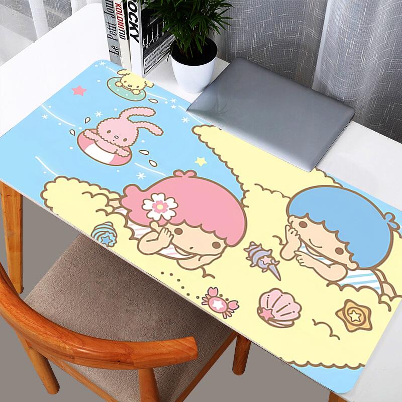 Little Twin Stars Big Computer Mouse Pads Gamer Mouse Padss Anime Gaming Mousepad New Desk Mause Pad Keyboard Mouse Carpet 800x300x2mm