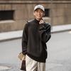 TonLion Men's High-Neck Textured Knit Sweater