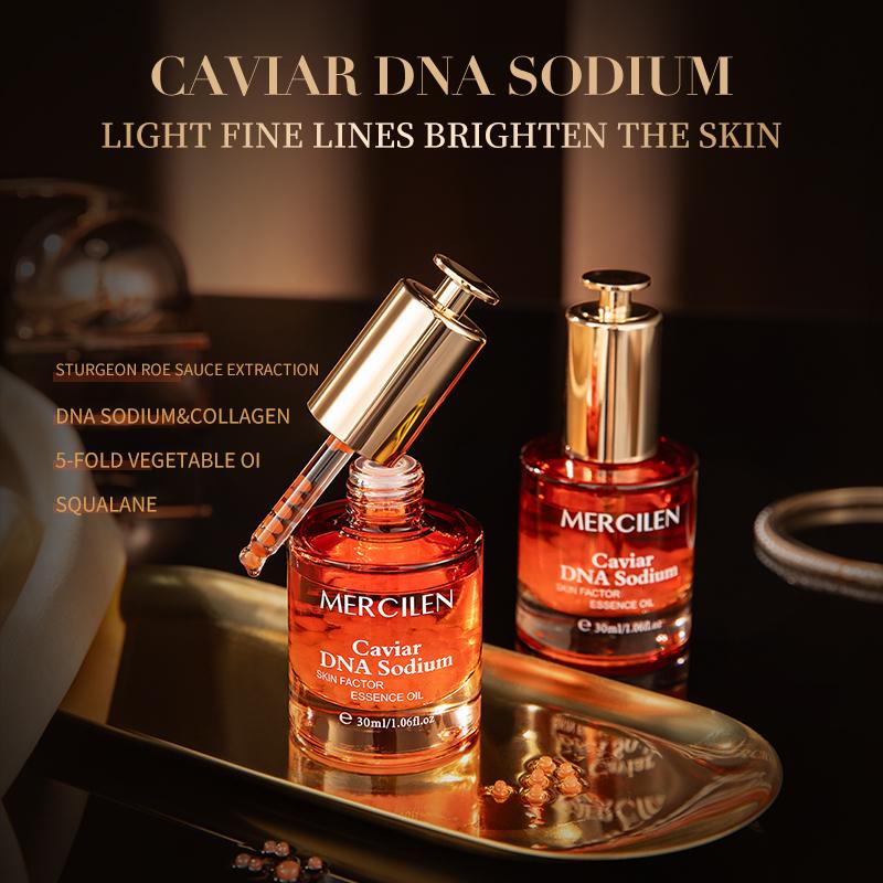 MERCILEN Caviar DNA Sodium Muscle Anti-Wrinkle Essence Oil 30 ml Hydratační zpevňující esence Essence Anti-Wrinkle Skin Care Oil