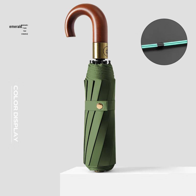 MAYDU M3057 Automatic UV Protection Curved Handle Umbrella