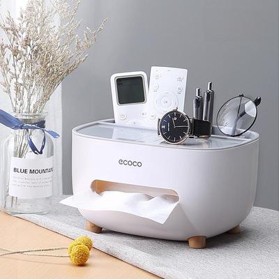Creative Multi-Function Tissue and Remote Control Storage Box for Living Room or Coffee Table
