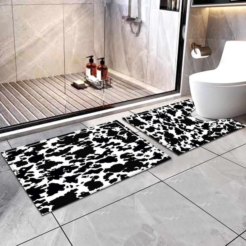 

Комбинация из двух предметов: шторка для душа и коврик для ванной. Коврик для туалета. Коврик для душевой комнаты. Коврик для ног. two-piece floor mat 50 * 80cm-u type mat 50 * 60