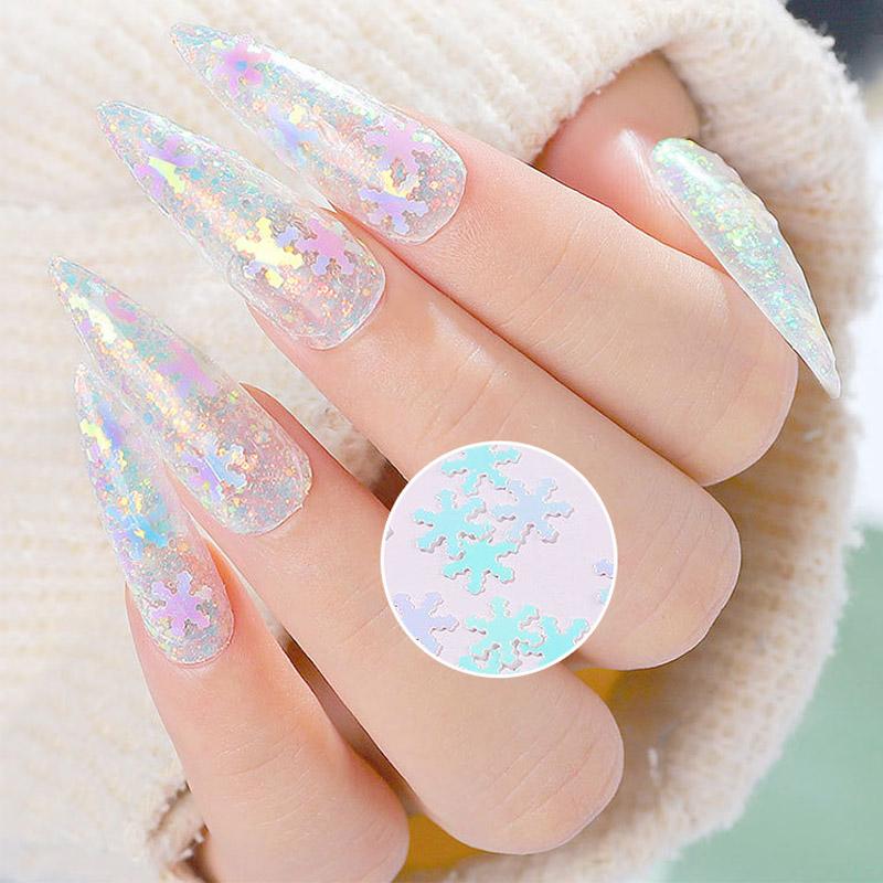 12 Colors/Set Nail Sticker Decor Sparkly Alphabet Small Laser Glitter Nail Sequin DIY Letter Nail Art Decorations Accessories