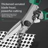 Heavy Duty Tin Snips Pliers With Serrated Blade Port Crimper Hexagonal Wrench Ergonomic Nonslip Handle Professional Use