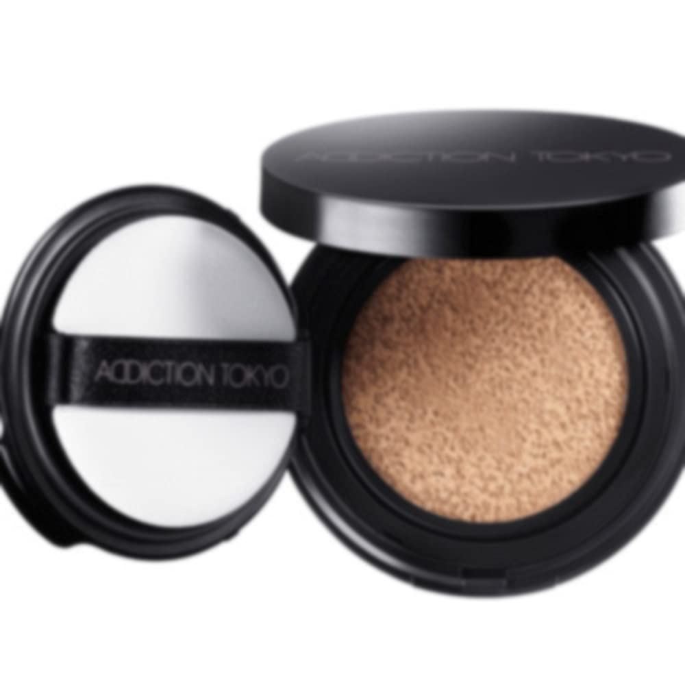 

ADDICTION Skin Reflect Lasting UV Cushion Foundation and puff 12g Rose Refill included [005 Beige]