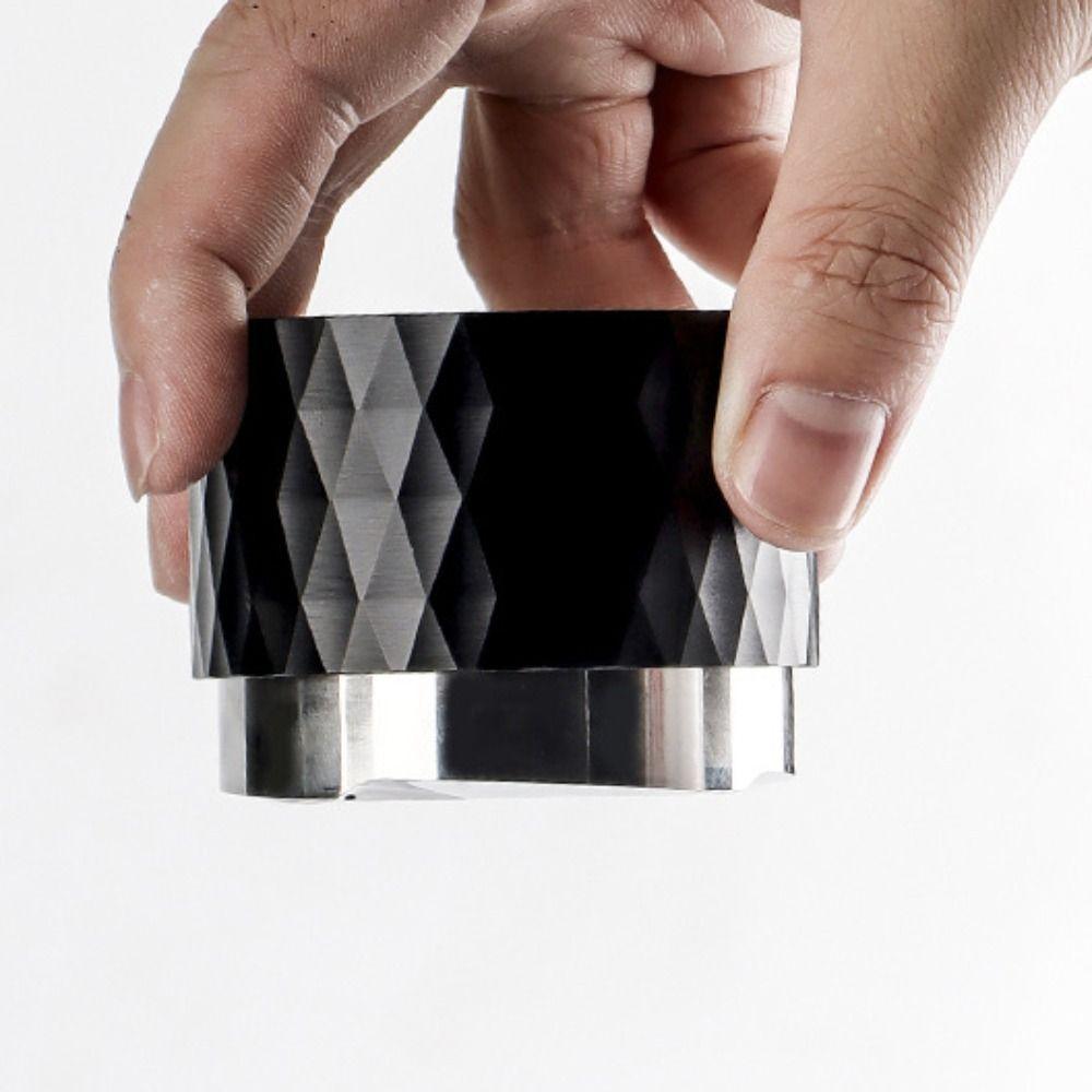 51/53/58mm Schwerkraft Kaffee Tamper Edelstahl Wirbelmuster Basis Kaffeepulververteiler Diamanttextur Kaffee Leveler