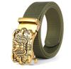 Men'S Nylon Belt Business Automatic Buckle Belt Casual Canvas Toothless Buckle Belt Strength Delivery