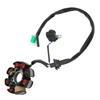 8 Pole 8 Coil Magneto Stator Ignition Generator for Chinese Scooters ATV Go Kart Moped 125cc 150cc 152QMI 157QMJ Engine