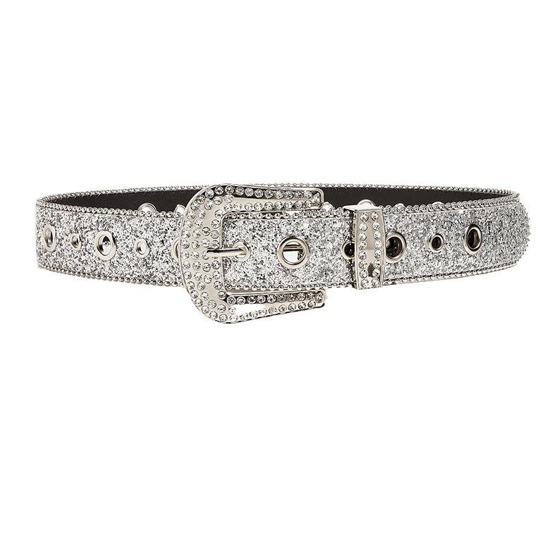 Women's Rhinestone Belt: Versatile Wide Waistband with Sequin Decoration for European & American Fashion