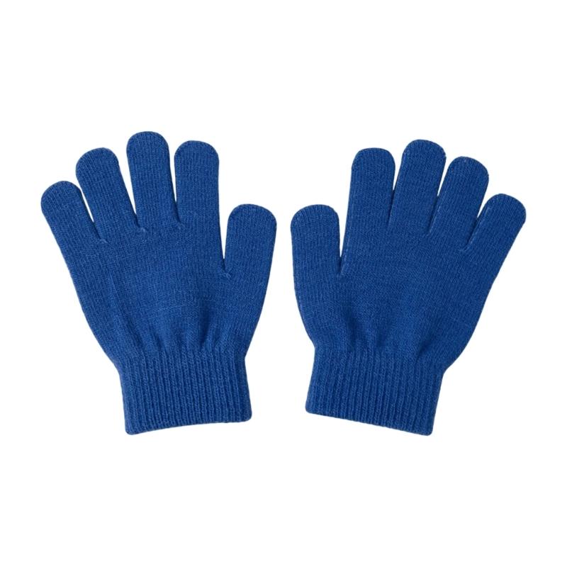 1 Paar Dehnbare Baby-Strickhandschuhe Bequemes Strickgewebe Weiche Thermische Winter-Handbekleidung Für Kinder 4+8T