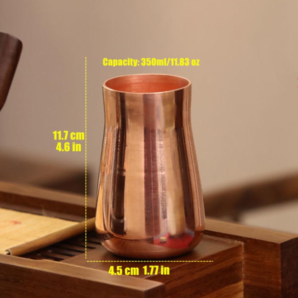 Thickened Beer Milk Mug Handcrafted Breakfast Cup Vintage Pure Copper Mug Tableware Scene