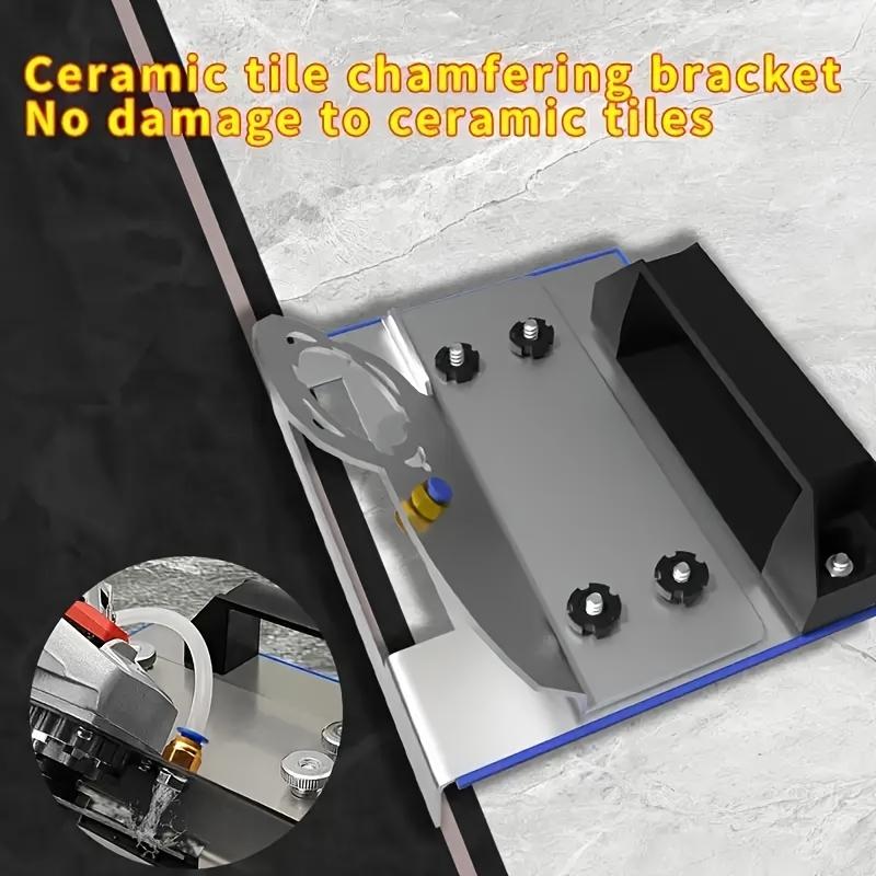 45° Angle Stainless Steel Tile Trimming Stand - Manual Chamfering Tool Bracket with Metal Construction,Operation, Precision Cutting and Finishing